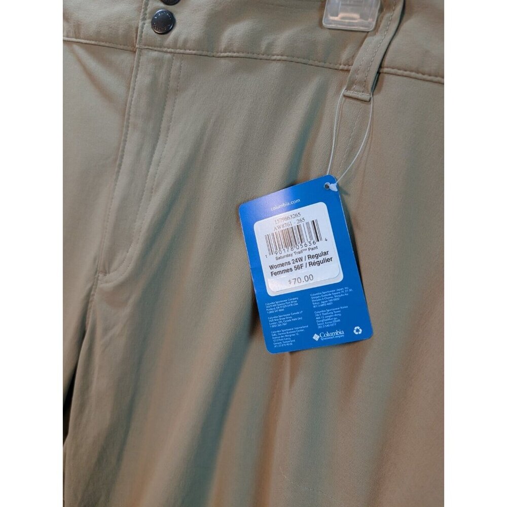 NEW Columbia Jambe Droite Hiking Pants Tan Khaki Women's Sz 24 W Omni Shield - Picture 9 of 11